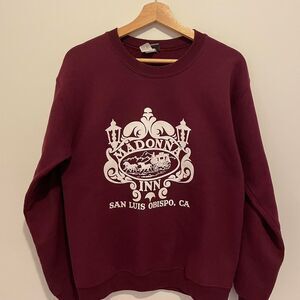 Madonna Inn Maroon Crew Neck Sweater